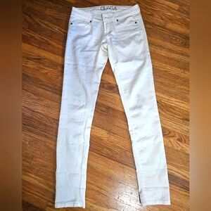 dELiA*s size 1 white pants 👖 cotten poly spandex blend Jeans